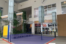 【イオンタウン姫路】プロモーションイベントや各種物販に最適な中央エントランス手前の屋外イベントスペース(みんなの広場)