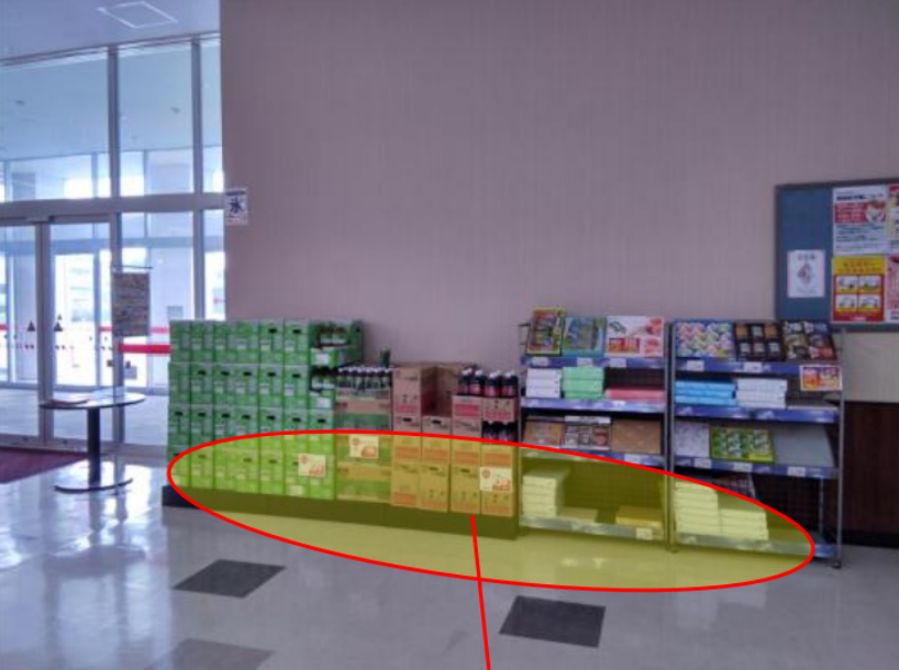 【オリンピック千葉東店】プロモーションに最適な1F中央出入口脇スペース