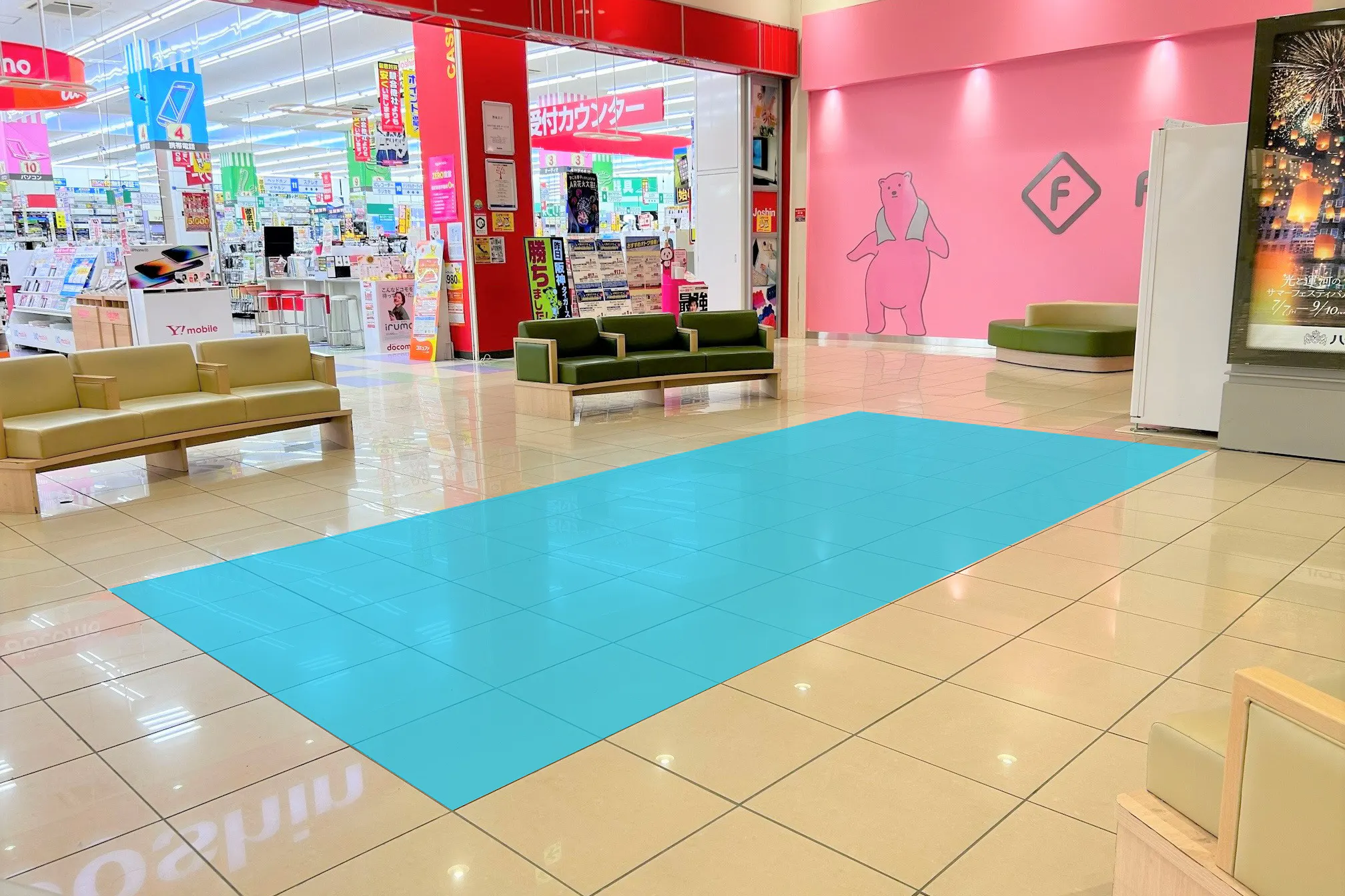 【イオンモール大垣】各種プロモーションや物販、食物販のポップアップストアに最適な1F ジョーシン前Aスペース