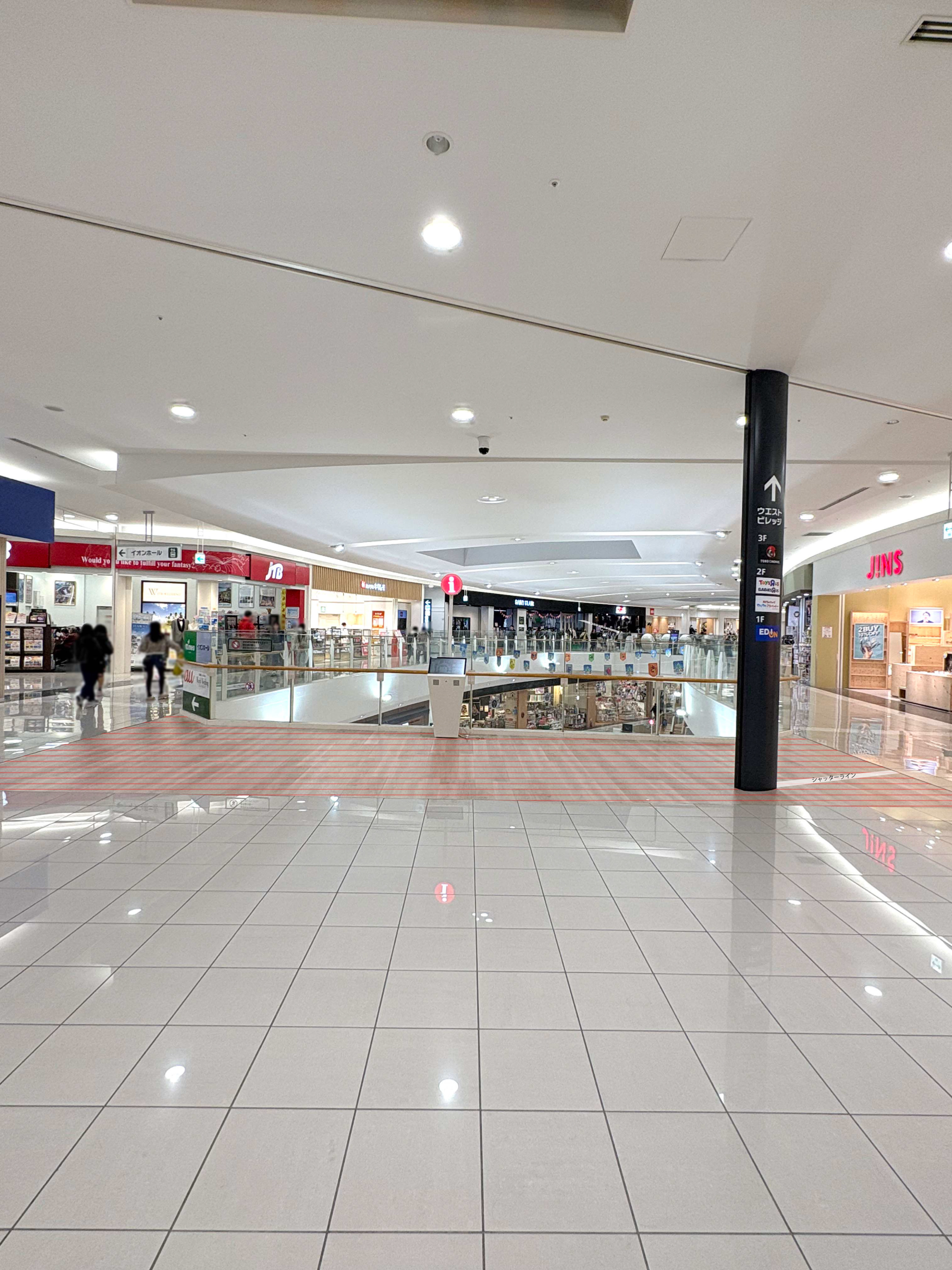 【イオンモール橿原】ノースモールB（JINS前）