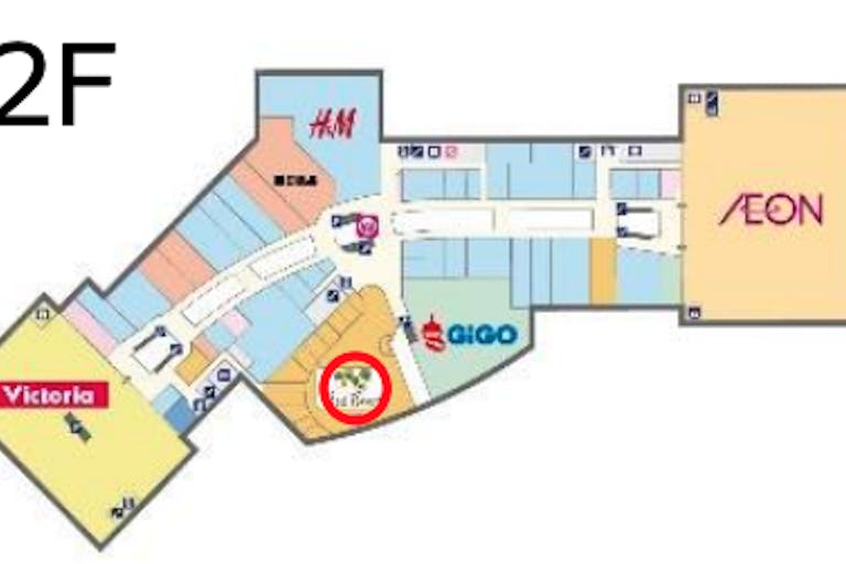 【イオンモールむさし村山】モール内広告 フードコートテーブルシールの画像2