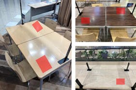 【イオンモールむさし村山】モール内広告 フードコートテーブルシール