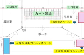 【メガセンタートライアル盛岡西バイパス店】ポップアップストアや出張販売に利用可能な風除室スペース