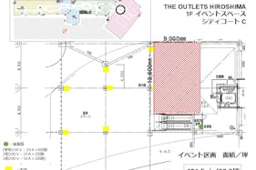【THE OUTLETS HIROSHIMA】1F シティコートC 半面エレベーター前