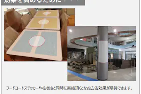 【イオンモール名古屋茶屋】モール内広告 フードコート紙コップ