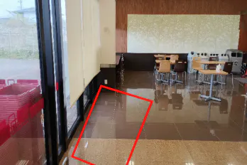 【マックスバリュ石鳥谷店】くつろぎスペースの一部 販促プロモーションに最適なスーパー店内催事イベントスペース