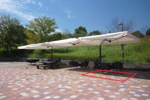 【既設大府上りパーキングエリア】PRイベントに利用可能な屋外テント下スペース