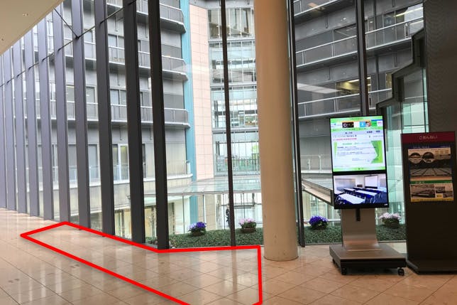 【毎日インテシオ】オフィスワーカー向けのポップアップストアやPRイベントに最適な大規模オフィスビル内のイベントスペース(EV前)