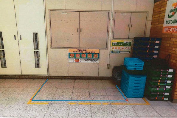 【鎌ヶ谷大仏駅】(改札外)食物販やポップアップストアに最適な人の流動が多い改札前コンコース