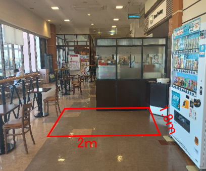 【イオンつがる柏店】イオン側フードコート内 販促プロモーションに最適なスーパー店内催事イベントスペース