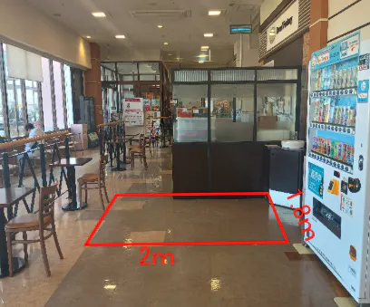 【イオンつがる柏店】イオン側フードコート内 販促プロモーションに最適なスーパー店内催事イベントスペースの画像