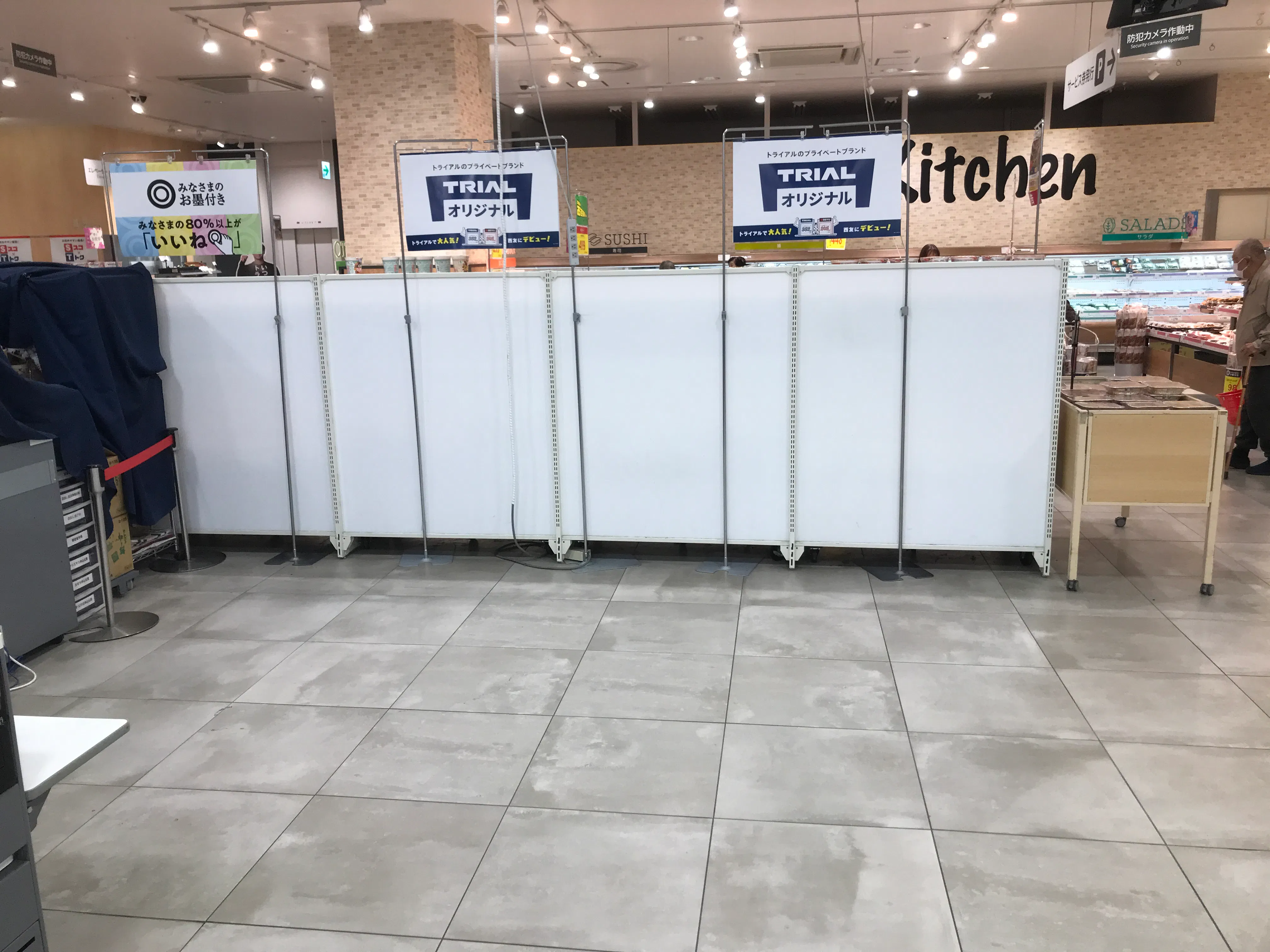 【西友 王寺店】レジ横 ポップアップストア(物販、食物販)やプロモーション用途に最適なスーパー店内催事イベントスペース