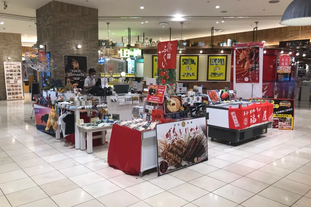 【マルイファミリー溝口】2階 カレンダリウムF02【食物販・物販】店内入ってすぐ、来客数も多く物産展や集合イベントに最適