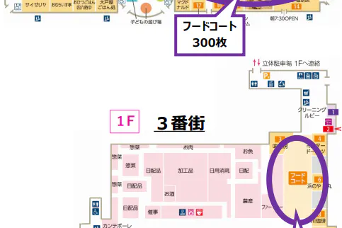 【イオン明石ショッピングセンター*】フードコート テーブルステッカー