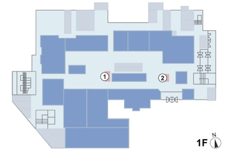 【Bivi仙台駅東口/仙台駅直結】催事スペース フロアマップ1(①の場所)