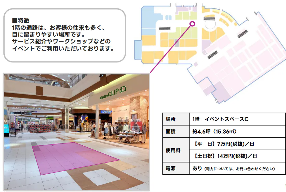 【イオンモール北戸田*】1F　イベントスペースC