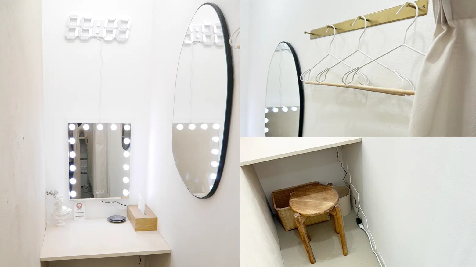 メイクルーム、休憩室としてお使い頂けます。