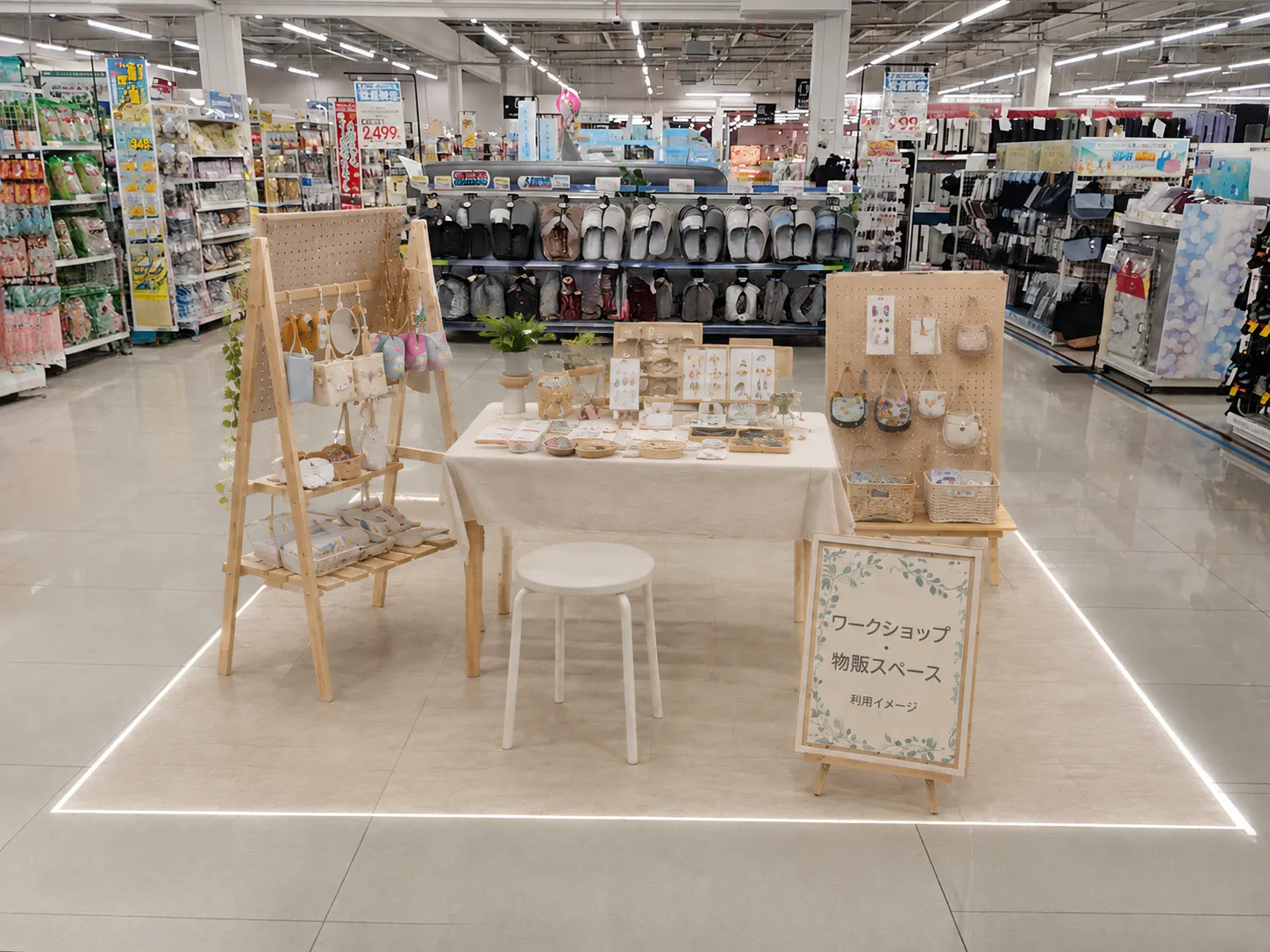 【メガセンタートライアル上里店】「店内イベントスペース（ワークショップ・物販）