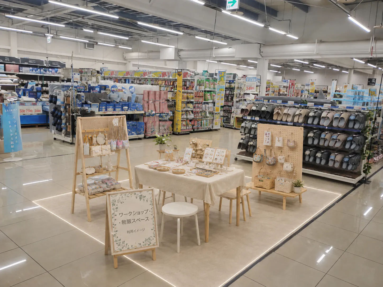 【メガセンタートライアル上里店】「店内イベントスペース（ワークショップ・物販）