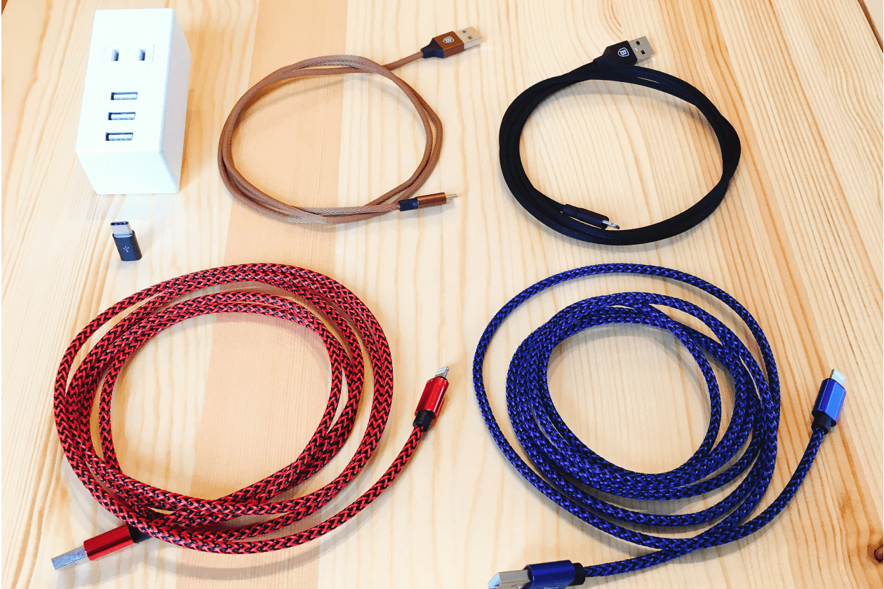 USB ACアダプター・ライトニングケーブル・microUSBケーブル・USB Type-C変換アダプター