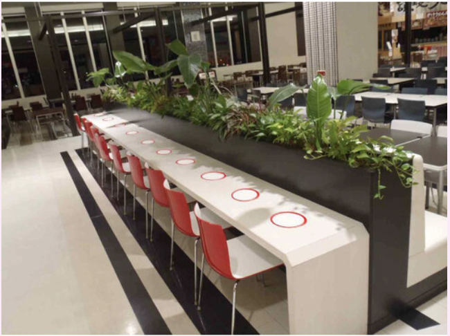 【イオンモール甲府昭和】モール内広告 フードフォレストテーブルシール