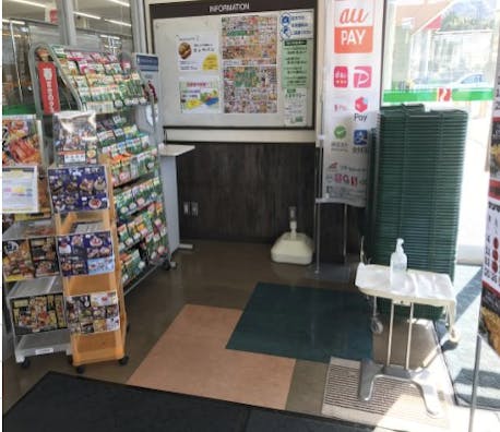 【サンマート菊川店】プロモーションイベントに最適なスーパーの店内風除室イベントスペース