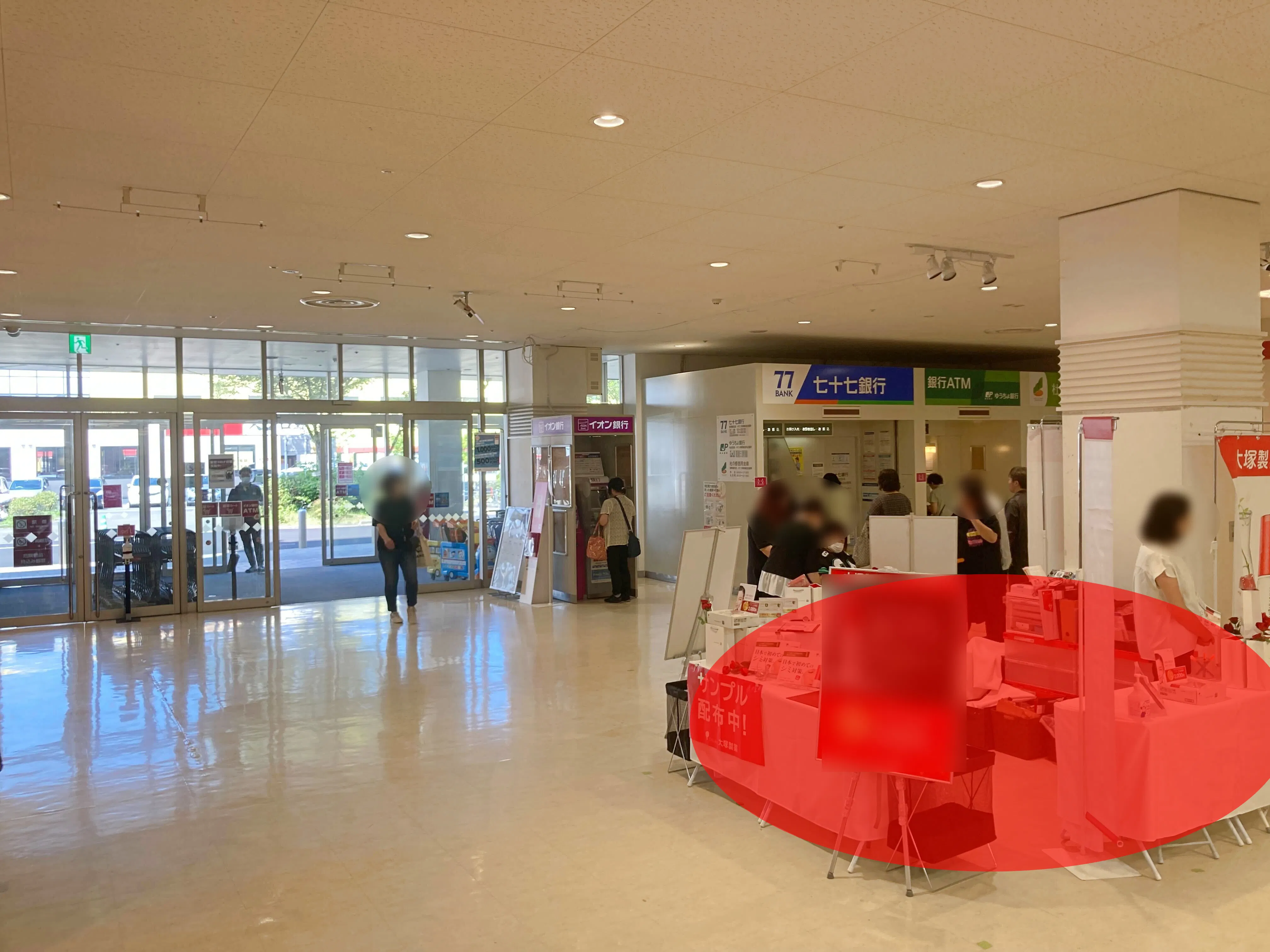 【イオン多賀城店】各種プロモーションイベントや物販に最適な施設1階出入口付近にあるイベントスペース