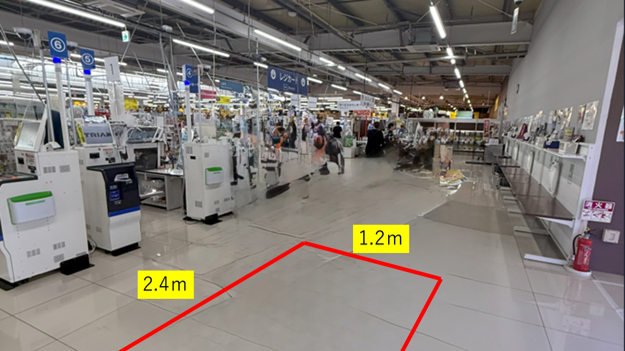 【スーパーセンタートライアル八女店】店内レジアウト_物販限定スペース