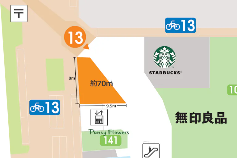 【イオンモール鶴見緑地】グリーンコート(EV側)の画像2