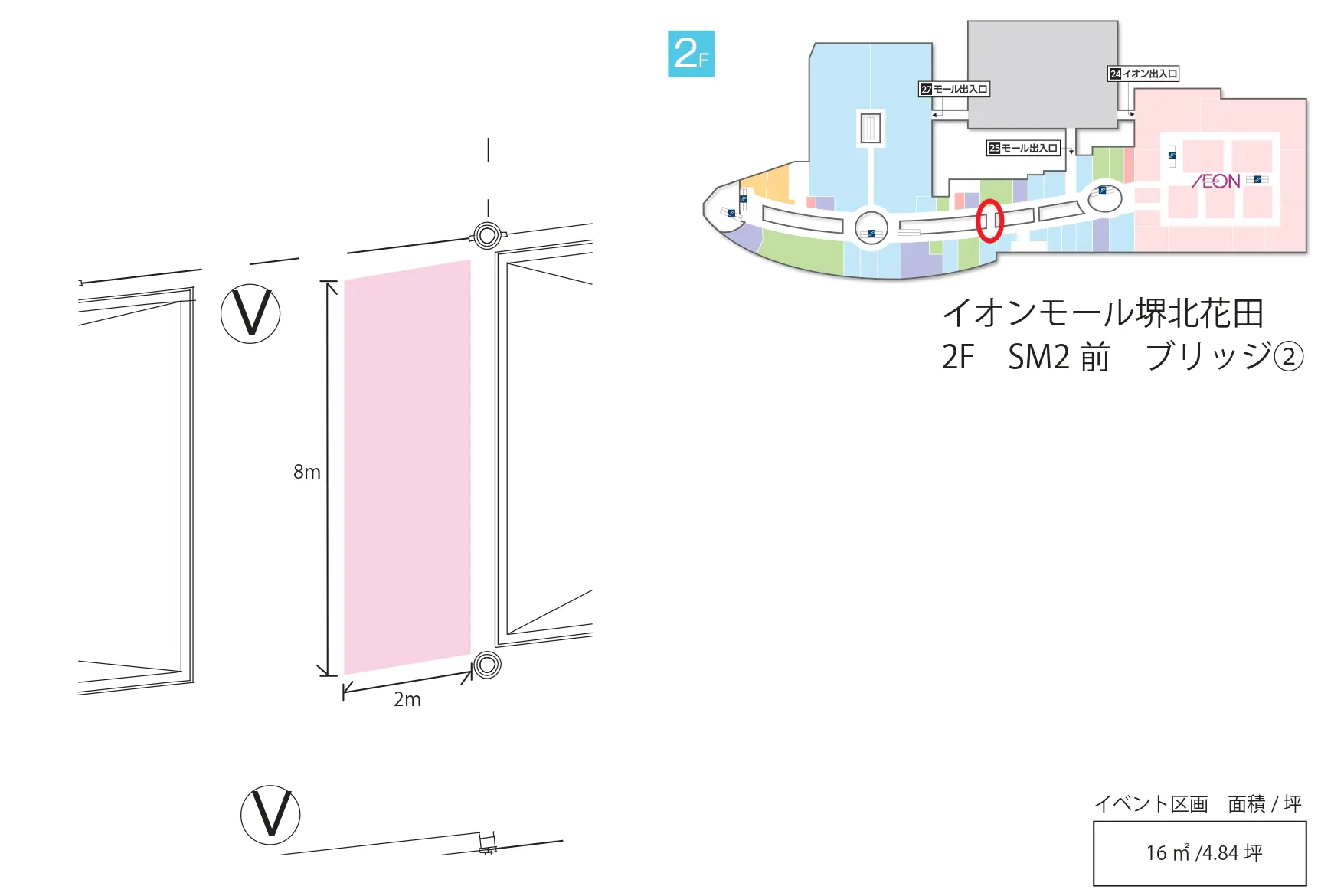 【イオンモール堺北花田】ブリッジ② SM2前