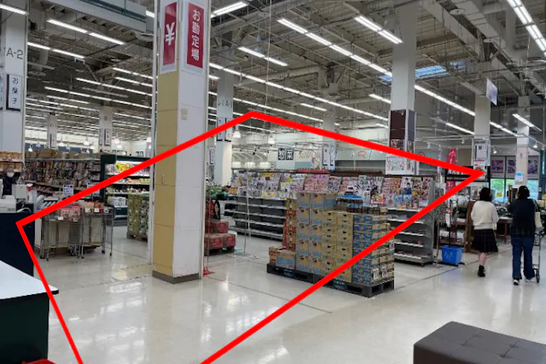 【イオンスーパーセンター五城目】食品レジ横 販促プロモーションや物販に最適なスーパー店内催事イベントスペースの画像2