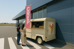 【メガセンタートライアル荒尾店】キッチンカー・食物販の出店が可能な Ⓒキッチンカースペース※店舗正面左手