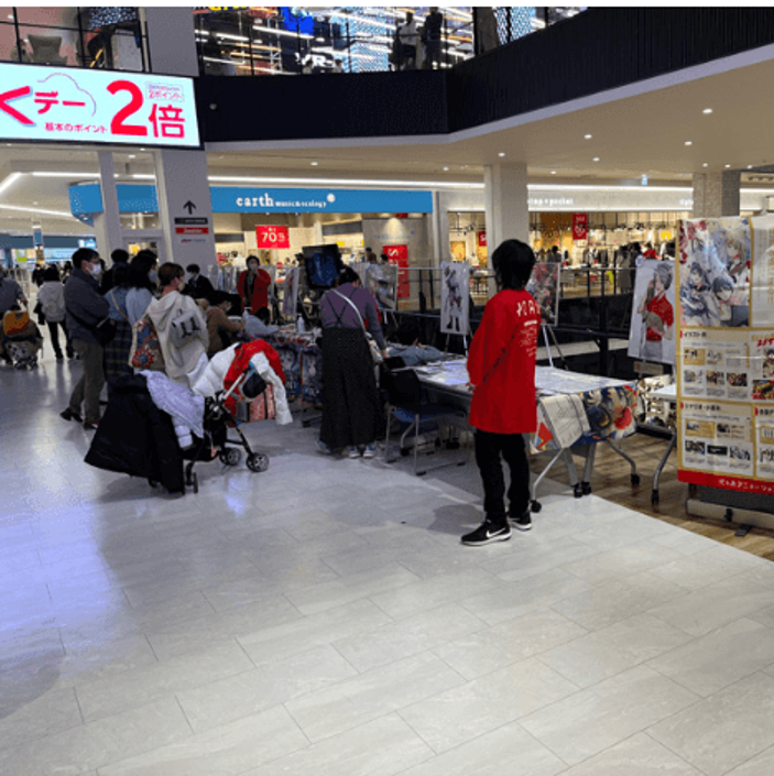 【イオンモール白山】2階かがやきストリート吹抜け