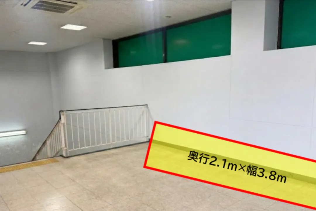 【スーパーセンタートライアル宇部中央店】Ⓓ食物販やPR活動に最適な店内「2F 風除室 スペース」