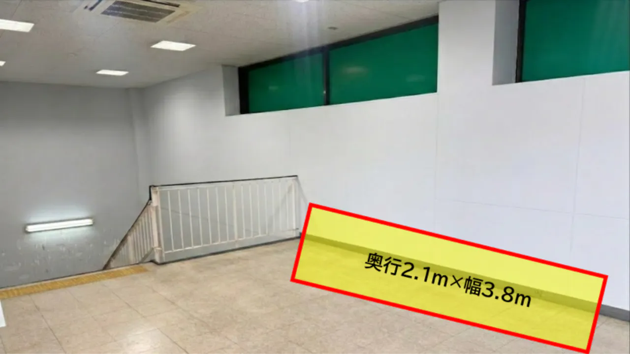 【スーパーセンタートライアル宇部中央店】Ⓓ食物販やPR活動に最適な店内「2F　風除室 スペース」