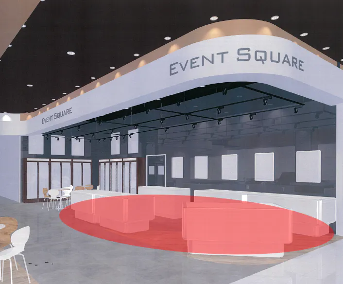 【アリオ上尾】食物販に適したショッピングモール1Fの飲食限定のイベントスペース