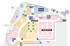 【イオンモール多摩平の森】モール内広告 柱巻き(フードコート)