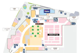 【イオンモール多摩平の森】モール内広告 柱巻き(フードコート)