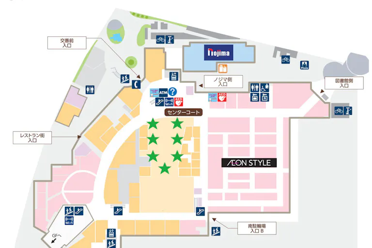 【イオンモール多摩平の森】モール内広告 柱巻き(フードコート)の画像2