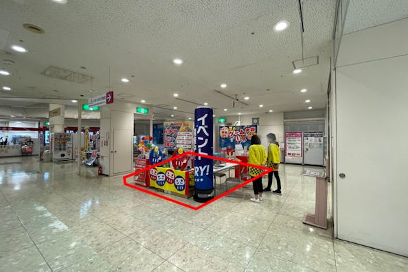 【イオン米沢(1階18坪)】プロモーションイベントや催事イベントに適した正面エントランス目の前のイベントスペース