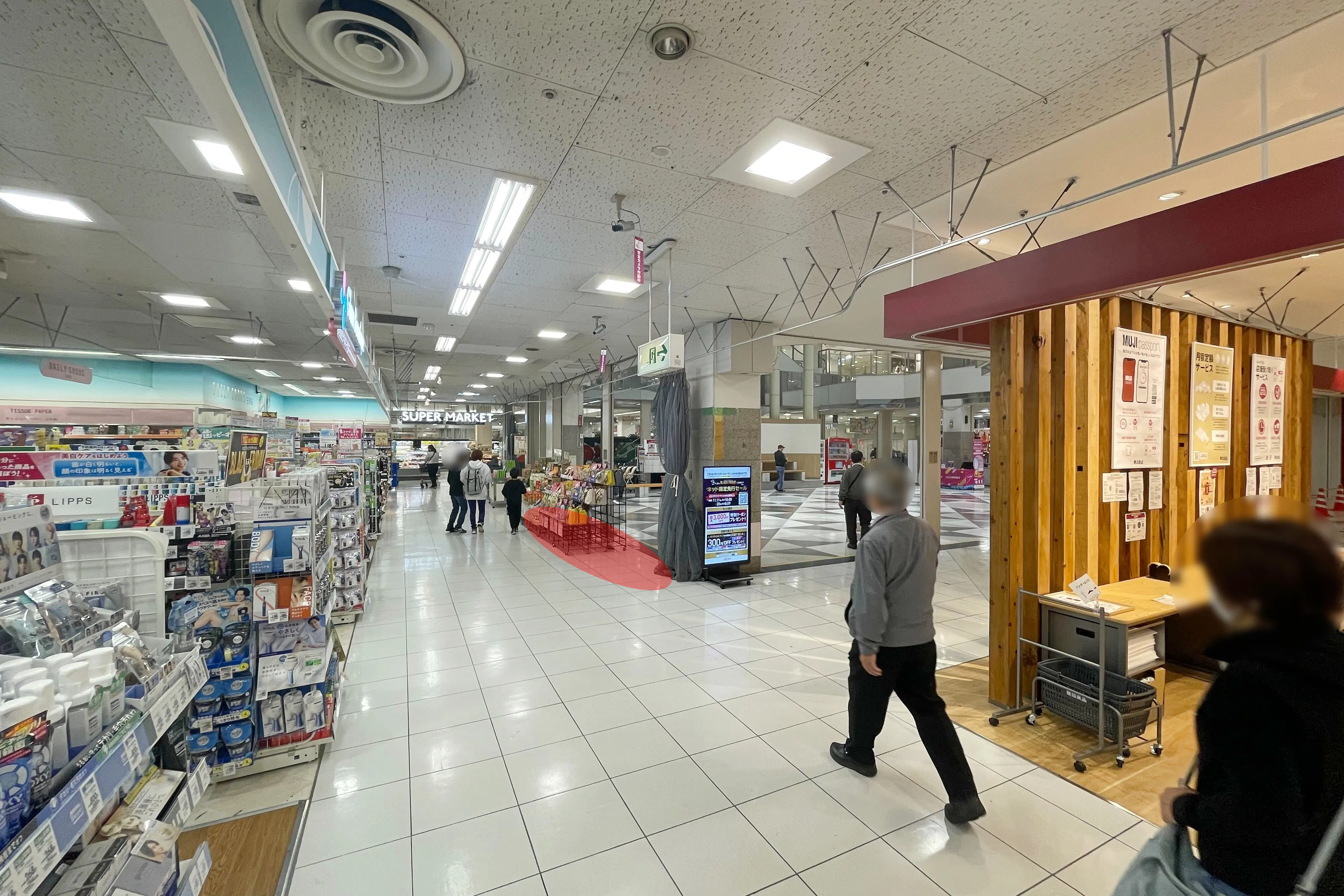 【イオンノア店】各種プロモーションイベントに最適な施設1階にあるメイン動線に面したイベントスペース