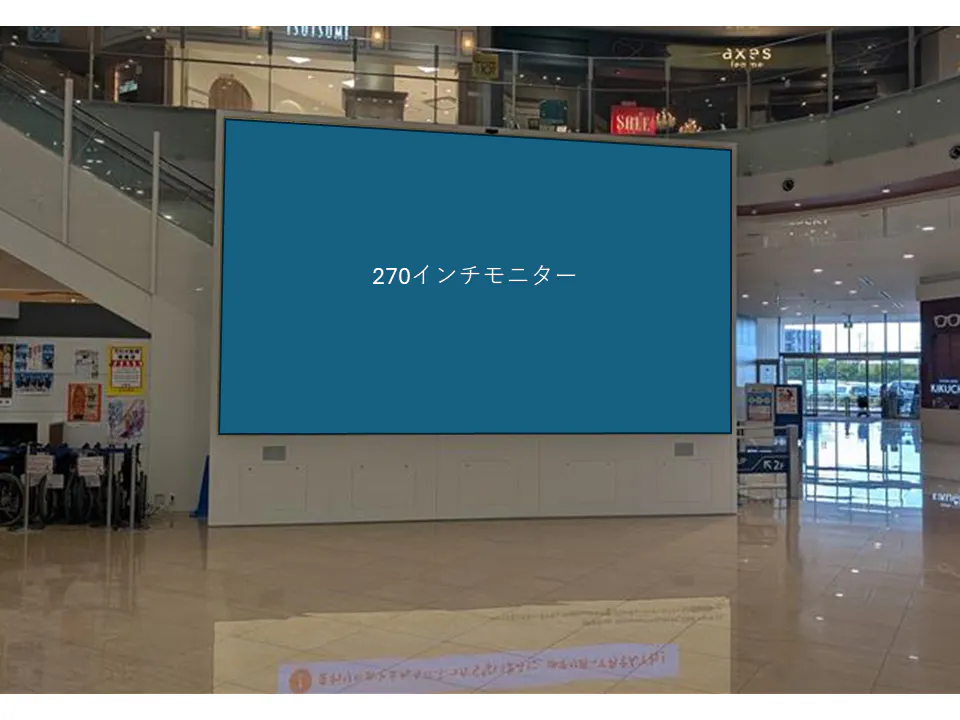 【イオンモール名古屋茶屋】大型ビジョンの画像