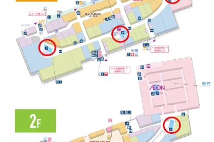 【イオンモール春日部】モール内広告 エスカレーター