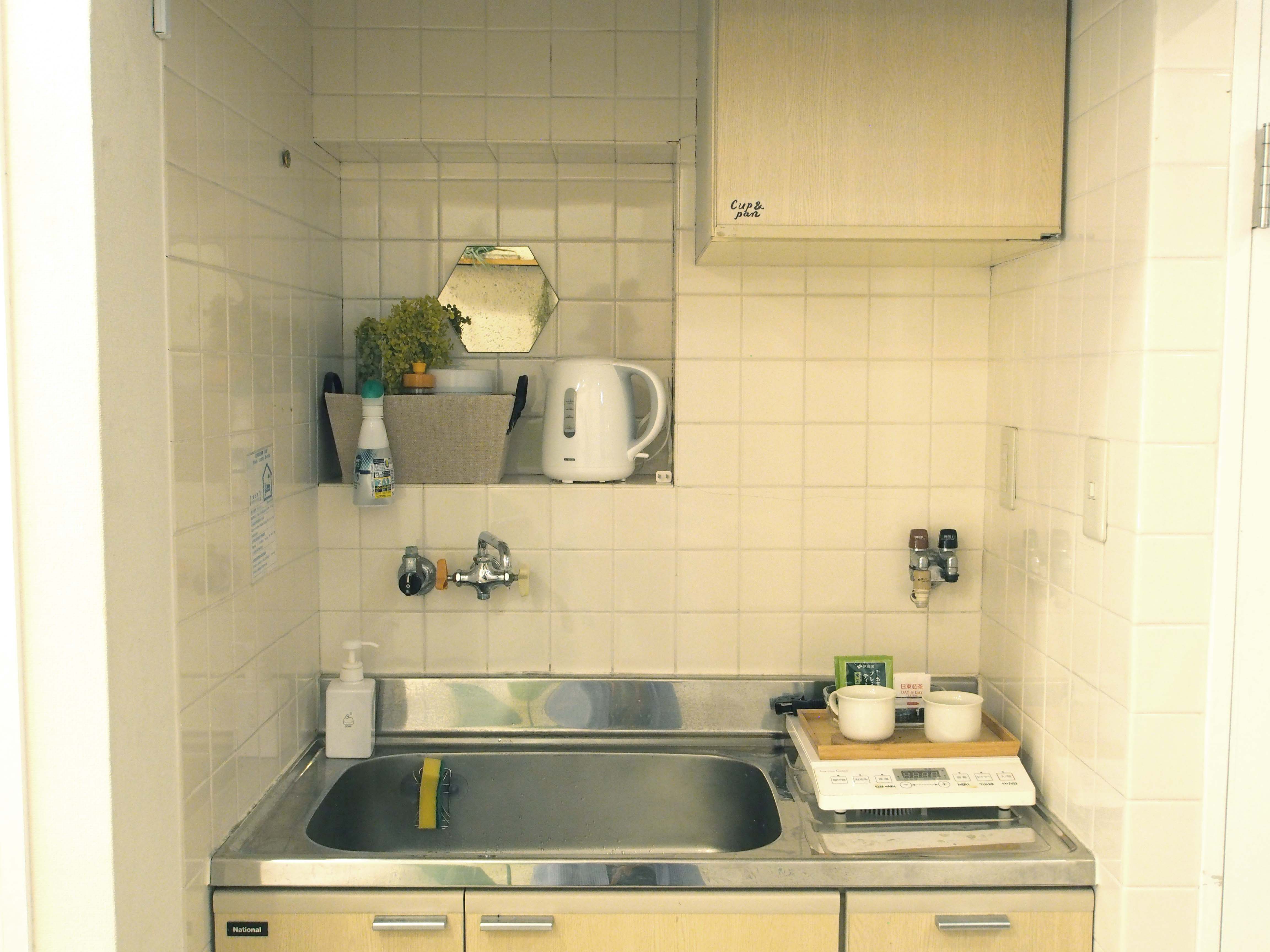 コンパクトなキッチン。