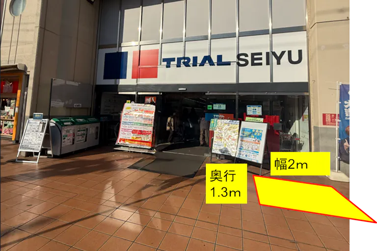 出店スペース:出入口横(右側)