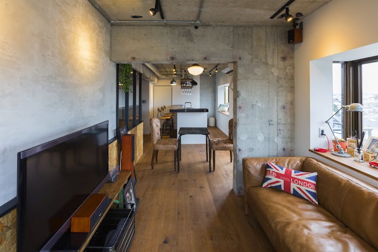 コンクリート打ちっぱなしのオシャレなスペースです