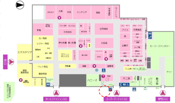 【イオンスーパーセンター鏡石】正面入り口脇店頭 キッチンカーに最適なスーパー店内催事イベントスペース
