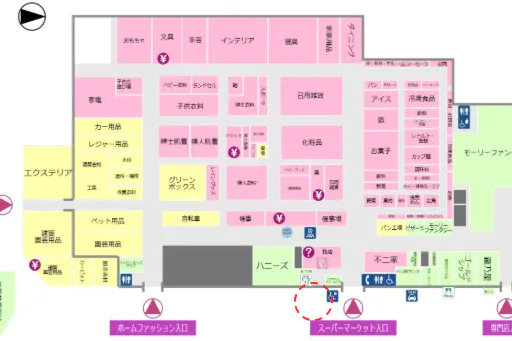 【イオンスーパーセンター鏡石】正面入り口脇店頭 キッチンカーに最適なスーパー店内催事イベントスペース