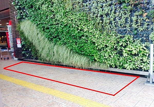 【フレスポ長田】食物販や物販にに適したサウスエリア緑化前の屋外スペース