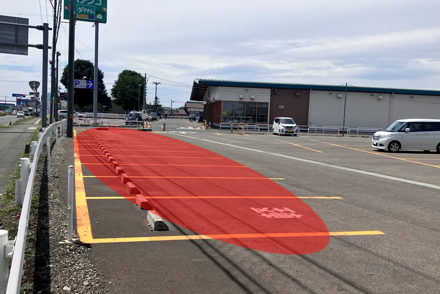 【ダイナム岩手北上店ゆったり館】キッチンカーやプロモーションに最適なアミューズメント施設のイベントスペース(第二駐車場)